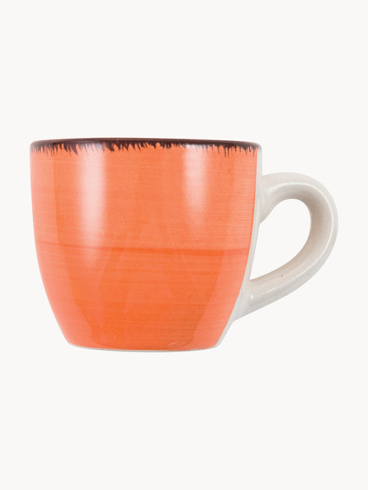 Hand-Painted Espresso Cups Baita with Saucers Set of 6