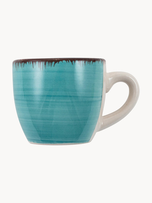 Hand-Painted Espresso Cups Baita with Saucers Set of 6