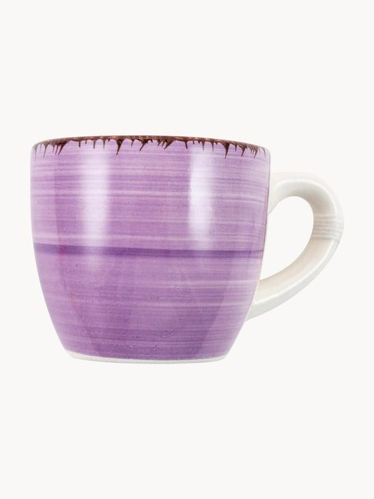 Hand-Painted Espresso Cups Baita with Saucers Set of 6