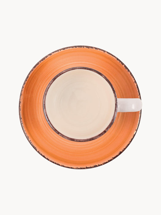 Hand-Painted Espresso Cups Baita with Saucers Set of 6