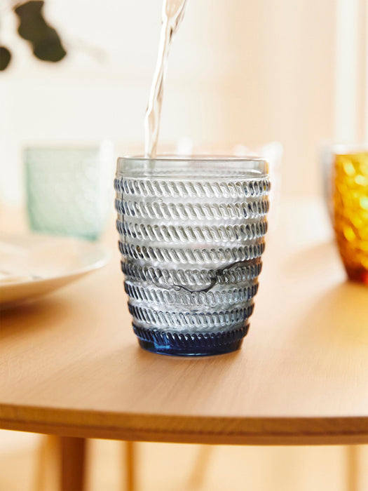 Tumblers Geometry with Textured Pattern Set of 6