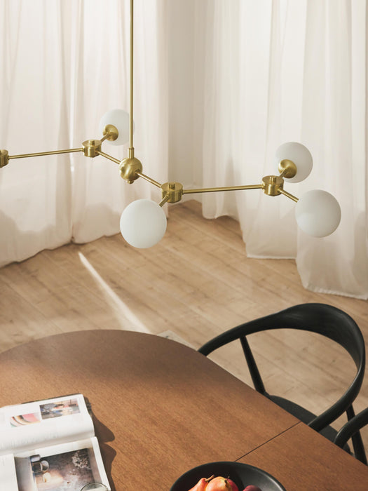 Large Opal Glass Pendant Light Aurelia