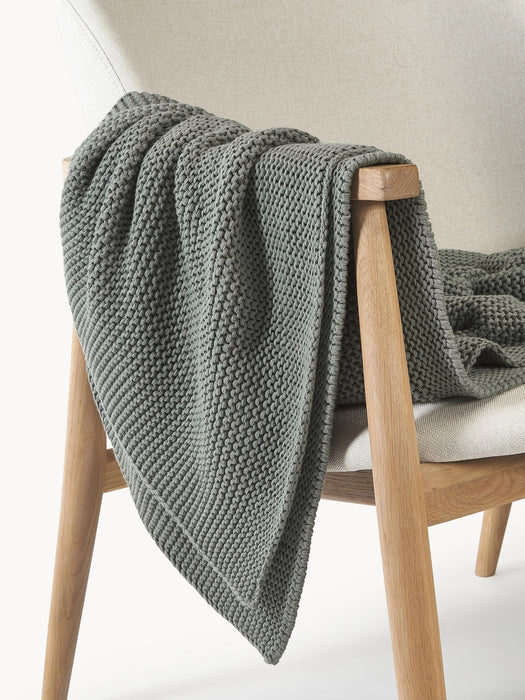 Adalyn Organic Cotton Knitted Blanket