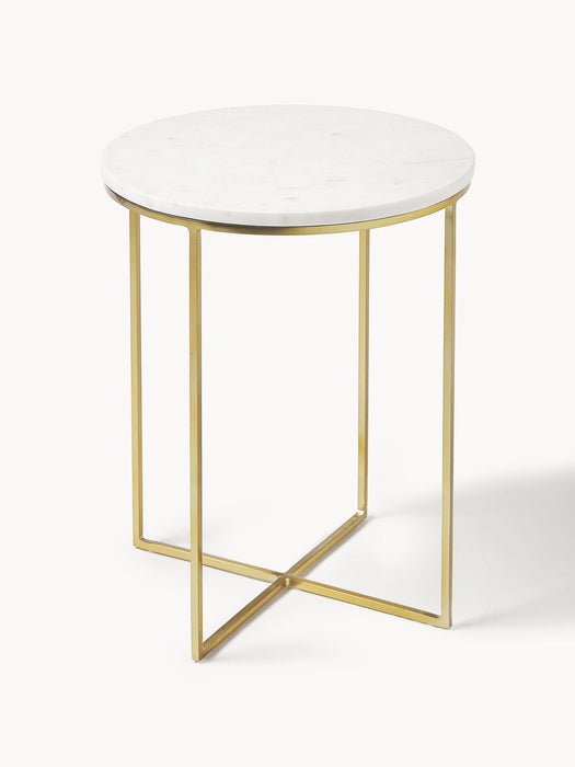 Alys Round Marble Side Table