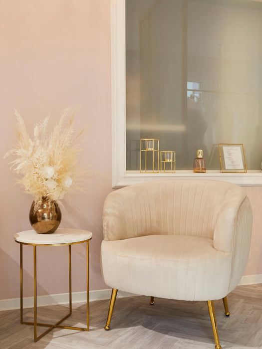 Alys Round Marble Side Table