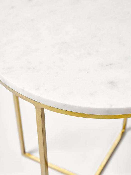 Alys Round Marble Side Table