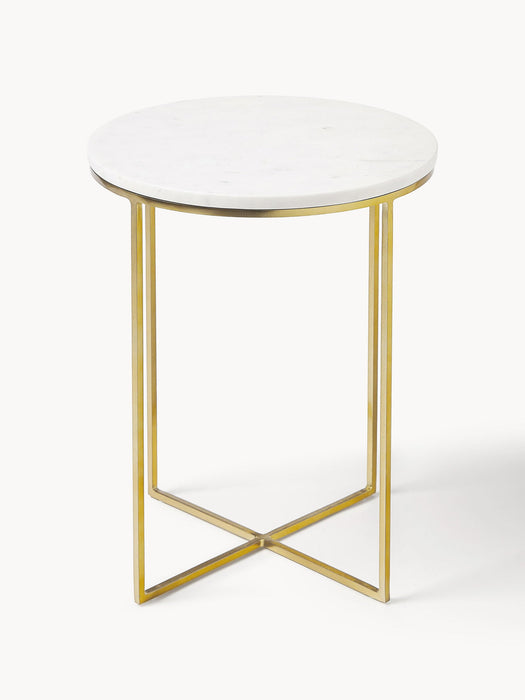 Alys Round Marble Side Table