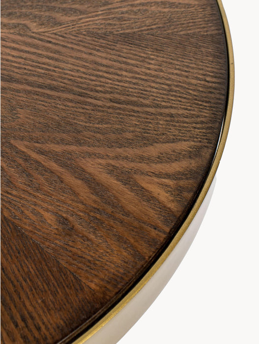 Round Side Table Denise with Wooden Top