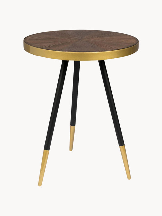 Round Side Table Denise with Wooden Top