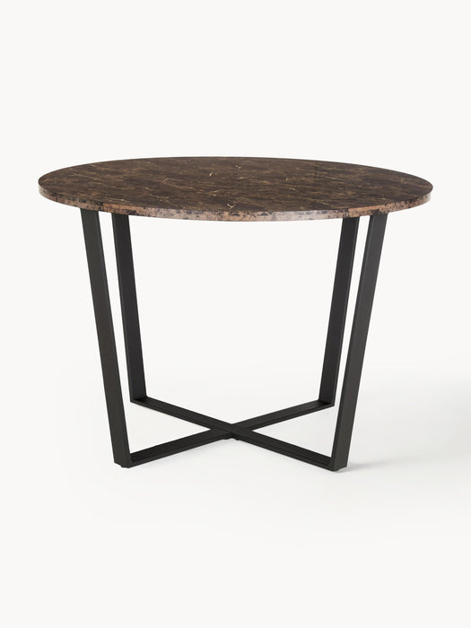 Round Dining Table Amble with Marble Look Table Top 110 cm