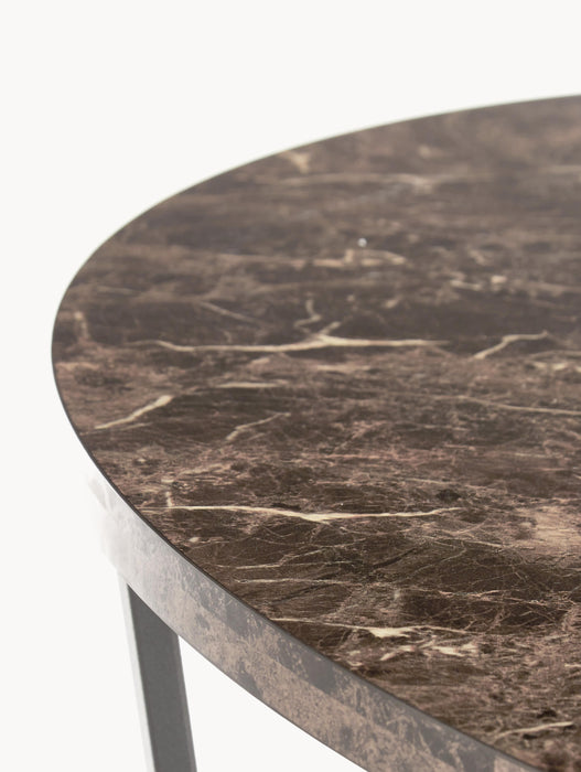 Round Dining Table Amble with Marble Look Table Top 110 cm