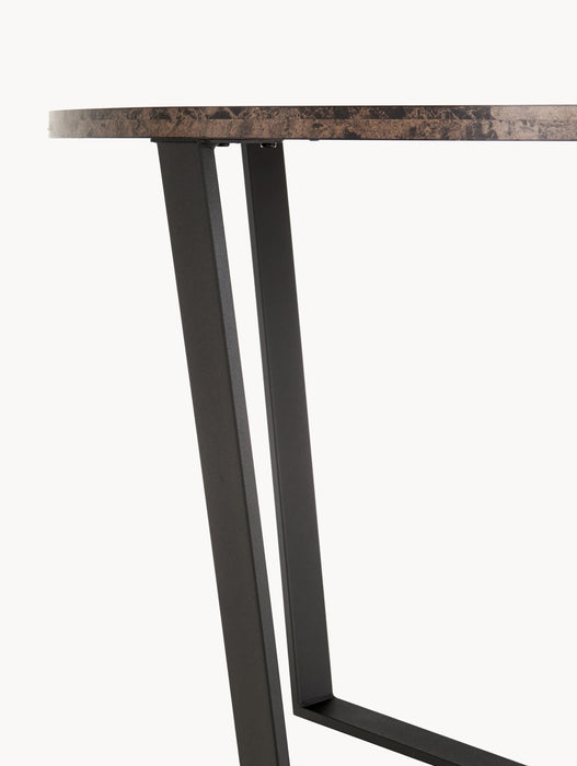 Round Dining Table Amble with Marble Look Table Top 110 cm