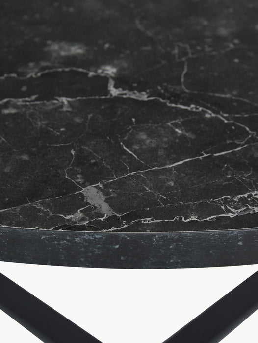 Round Dining Table Amble with Marble Look Table Top 110 cm