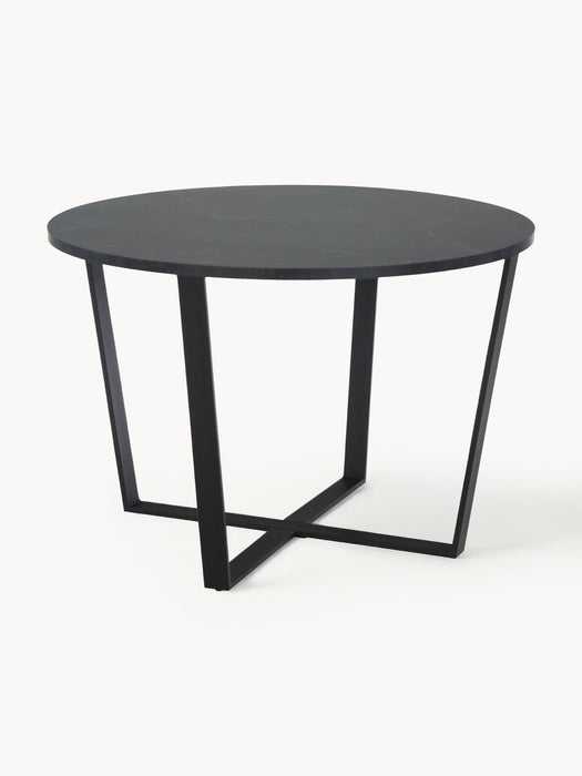 Round Dining Table Amble with Marble Look Table Top 110 cm