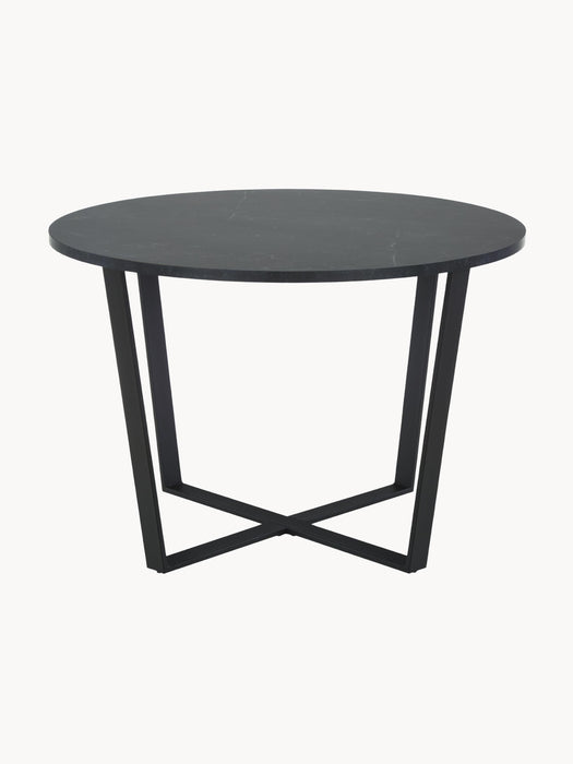 Round Dining Table Amble with Marble Look Table Top 110 cm