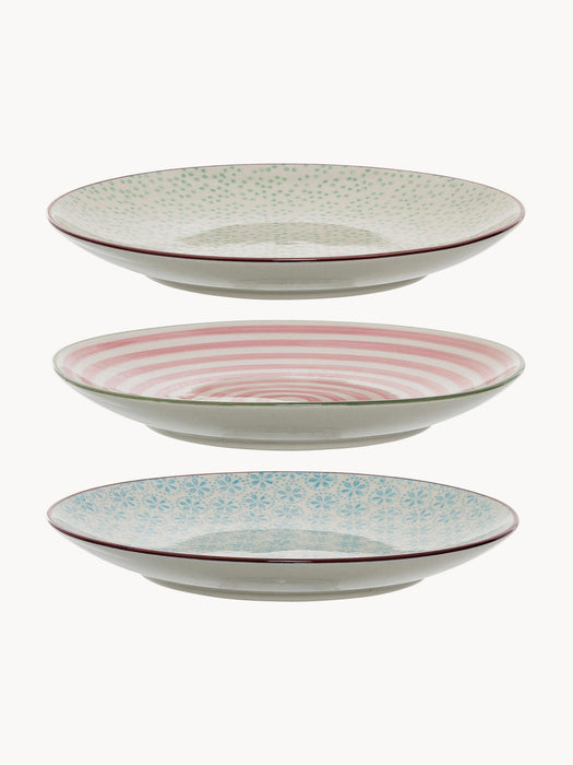 Hand-Painted Breakfast Plates Patrizia, Set of 3