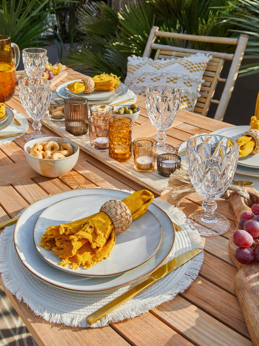 Glass Candle Holders Wessel with Wooden Tray