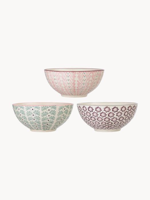 Bowls Maya with Small Pattern, Set of 3