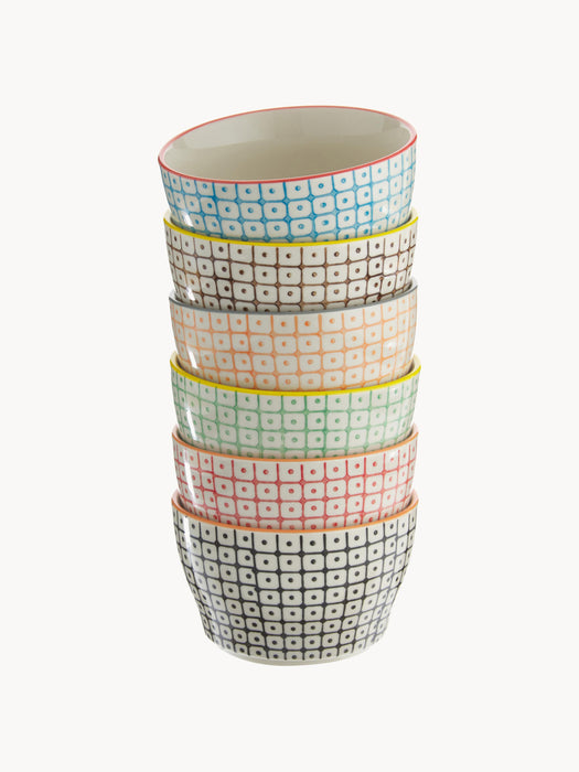 Bowls Carla with Small Pattern Set of 6