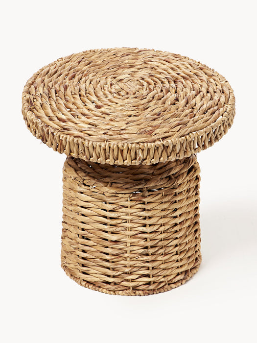 Round Rattan Side Table Camo
