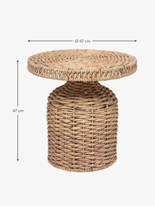 Round Rattan Side Table Camo