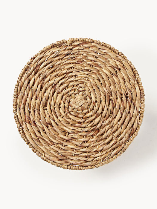 Round Rattan Side Table Camo