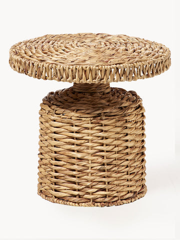 Round Rattan Side Table Camo