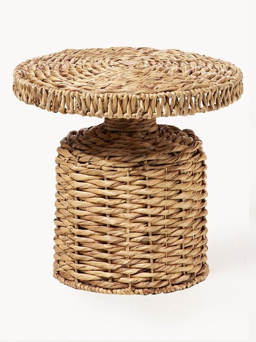Round Rattan Side Table Camo
