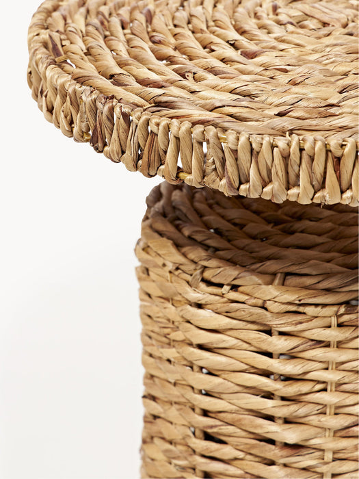 Round Rattan Side Table Camo