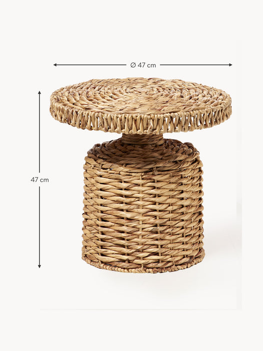 Round Rattan Side Table Camo