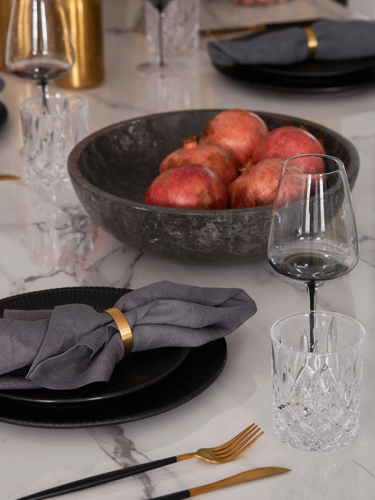 Matte Dinner Plate Neri with A Grooved Structure