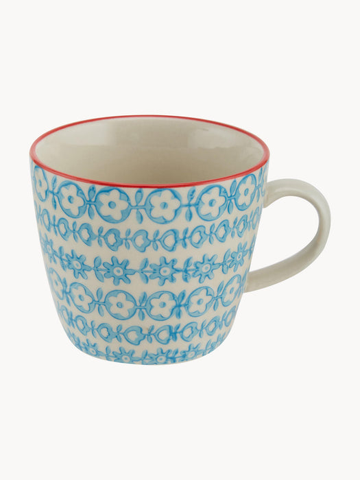 Mugs Carla with Small Pattern, Set of 4