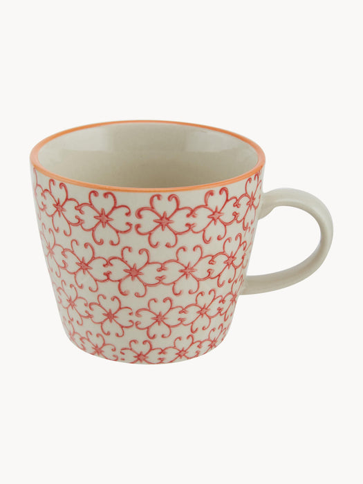 Mugs Carla with Small Pattern, Set of 4