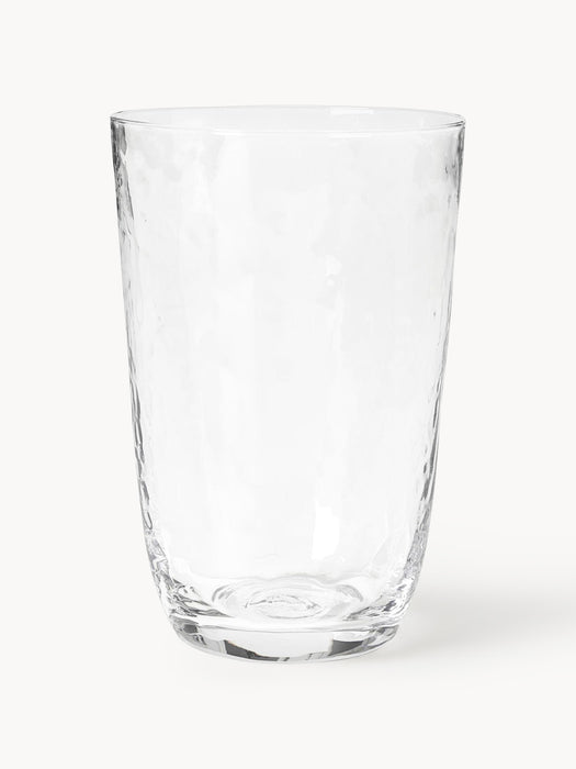 Mouth-Blown Tumblers Hammered Set of 4