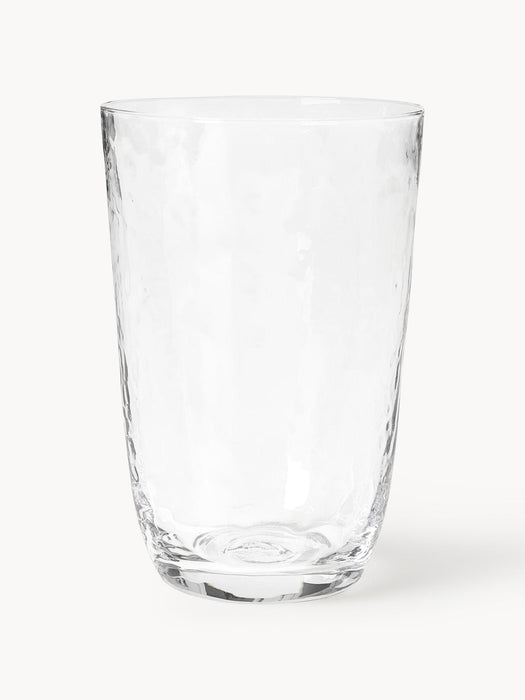 Mouth-Blown Tumblers Hammered, Set of 4