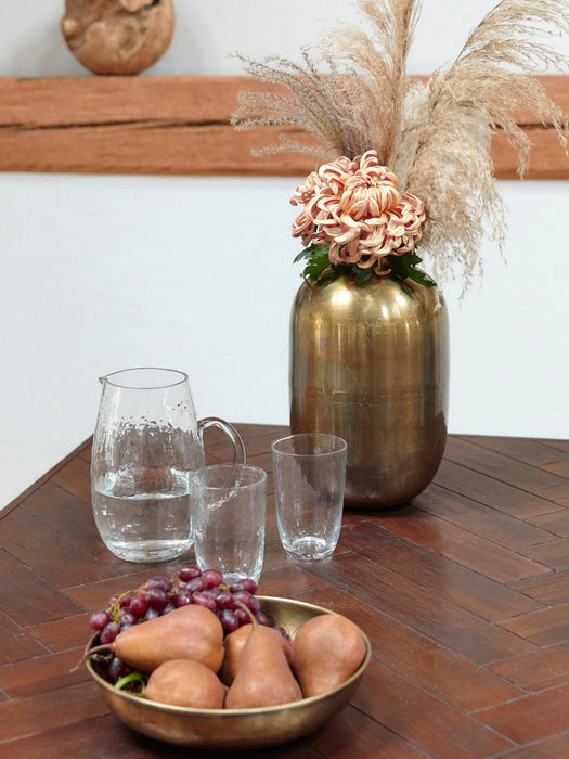 Mouth-Blown Tumblers Hammered Set of 4