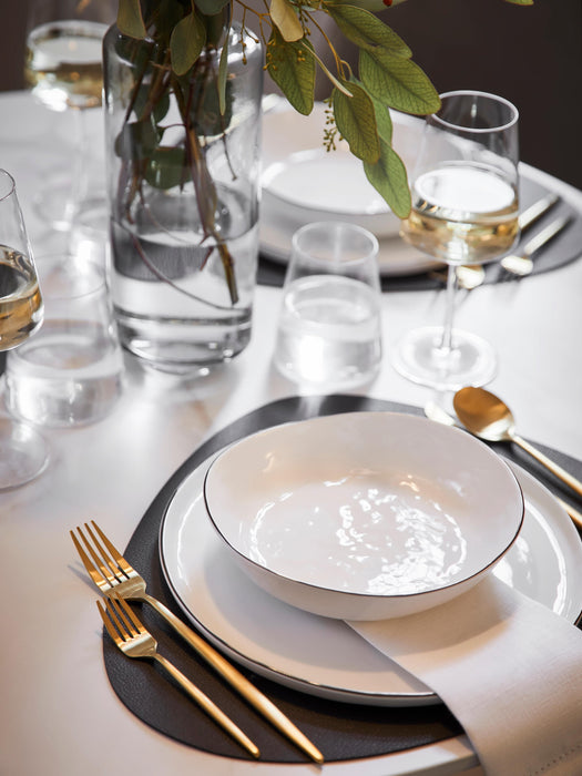 Handmade Porcelain Cutlery Set Salt 4 People Set of 12