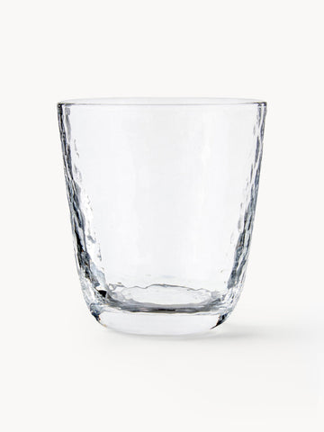 Mouth-Blown Tumblers Hammered, Set of 4