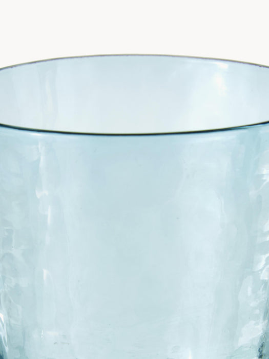 Mouth-Blown Tumblers Hammered with Uneven Surface Set of 4