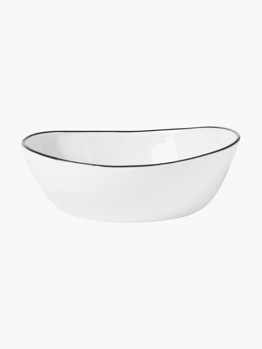 Handmade Porcelain Breakfast Set Salt, 4 People, Set of 16