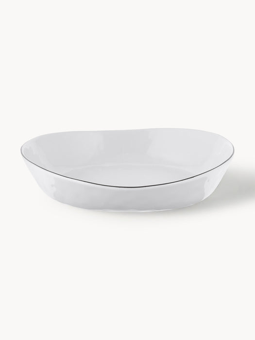 Handmade Porcelain Bowls Salt 20 cm Set of 2