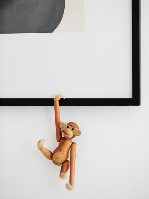 Handmade Teak Wood Decorative Object Monkey