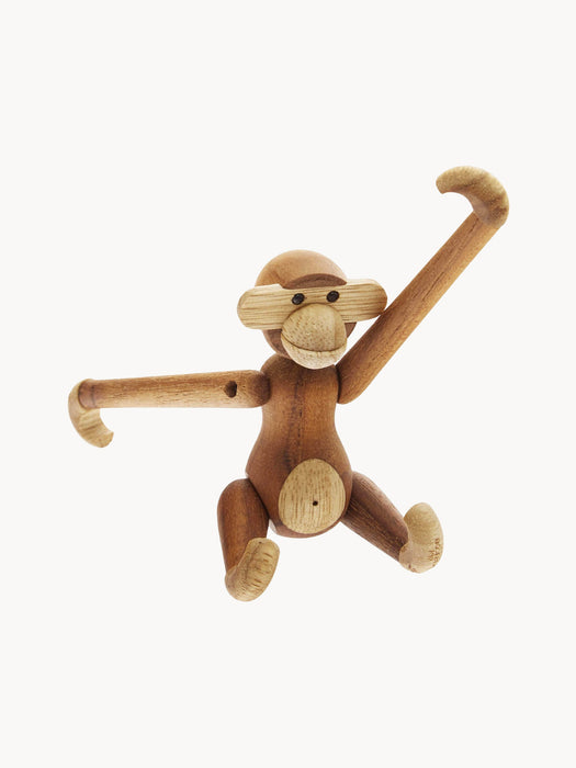Handmade Teak Wood Decorative Object Monkey