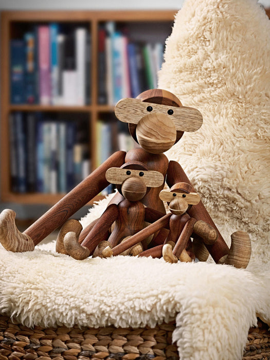 Handmade Teak Wood Decorative Object Monkey