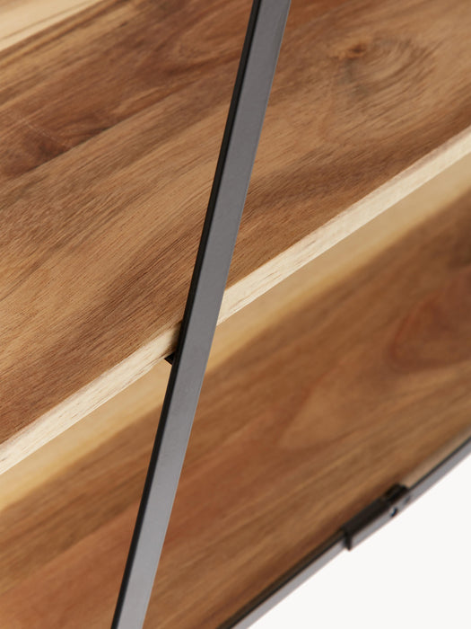 Tiered Serving Stand with Acacia Wood Plates