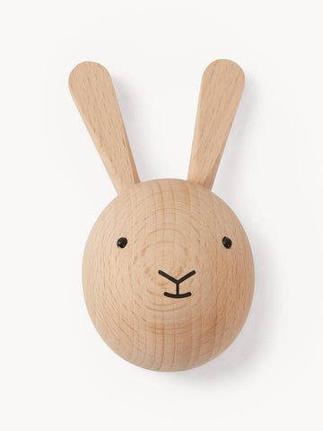 Beech Wood Kids Wall Hook Rabbit