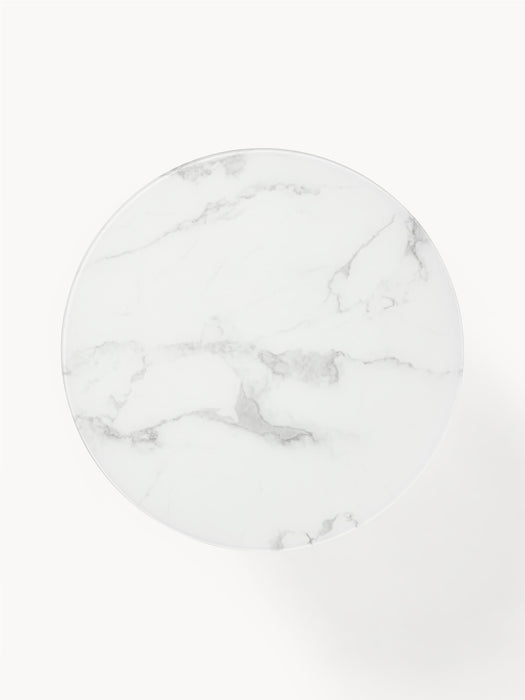 Round Coffee Table Antigua with Marble Effect Glass Top