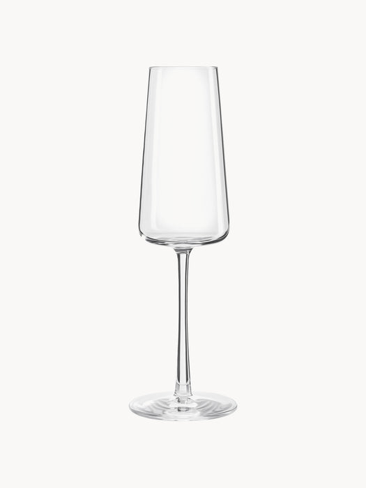 Crystal Champagne Flutes Power in Cone Shape Set of 6