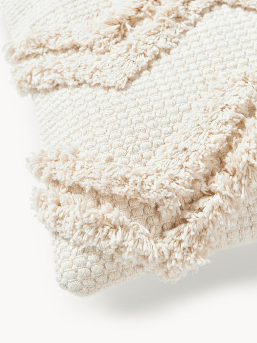 Akesha Cushion Cover with Tufted Zig-Zag Pattern
