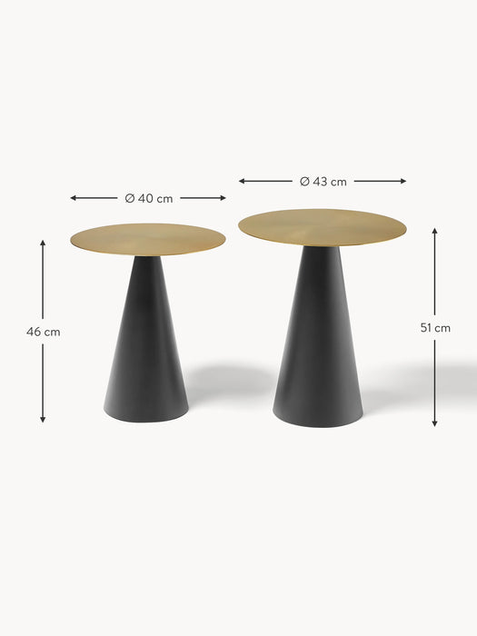 Metal Side Tables Zelda Set of 2